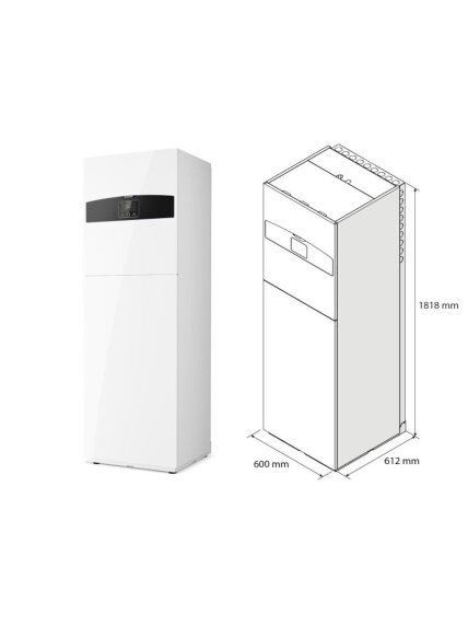 Ariston šilumos siurblys oras-vanduo Nimbus Compact 35S NET 6,35kW su 180 litrų talpa 1