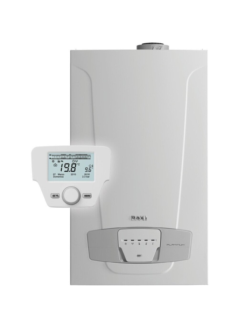 Baxi Nuvola Platinum +24/33 GA dujinis kondensacinis katilas su įmontuotu 45l. tūriniu vandens šildytuvu