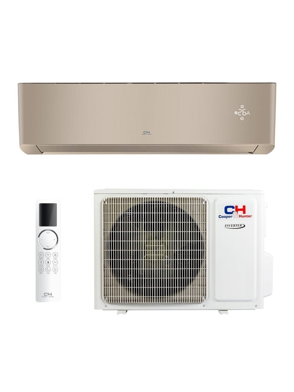 Cooper&Hunter šilumos siurblys oras-oras Supreme 3.53/4.2kW, aukso spalva Cooper&Hunter šilumos siurblys oras-oras Supreme 3.53/4.2kW, aukso spalva