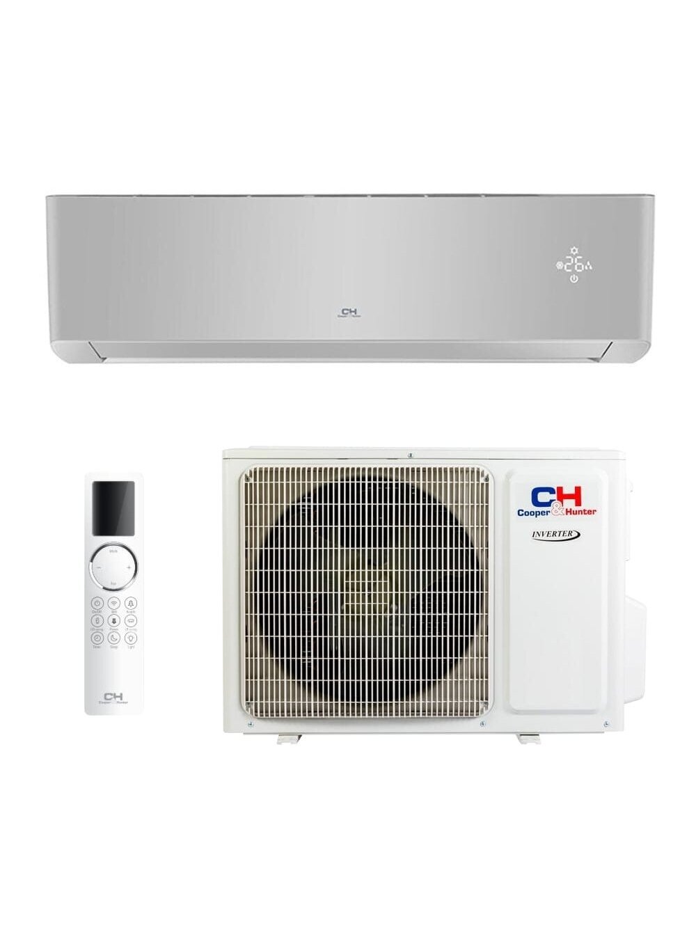 Cooper&Hunter šilumos siurblys oras-oras Supreme 7.03/7.03kW, sidabro spalvos