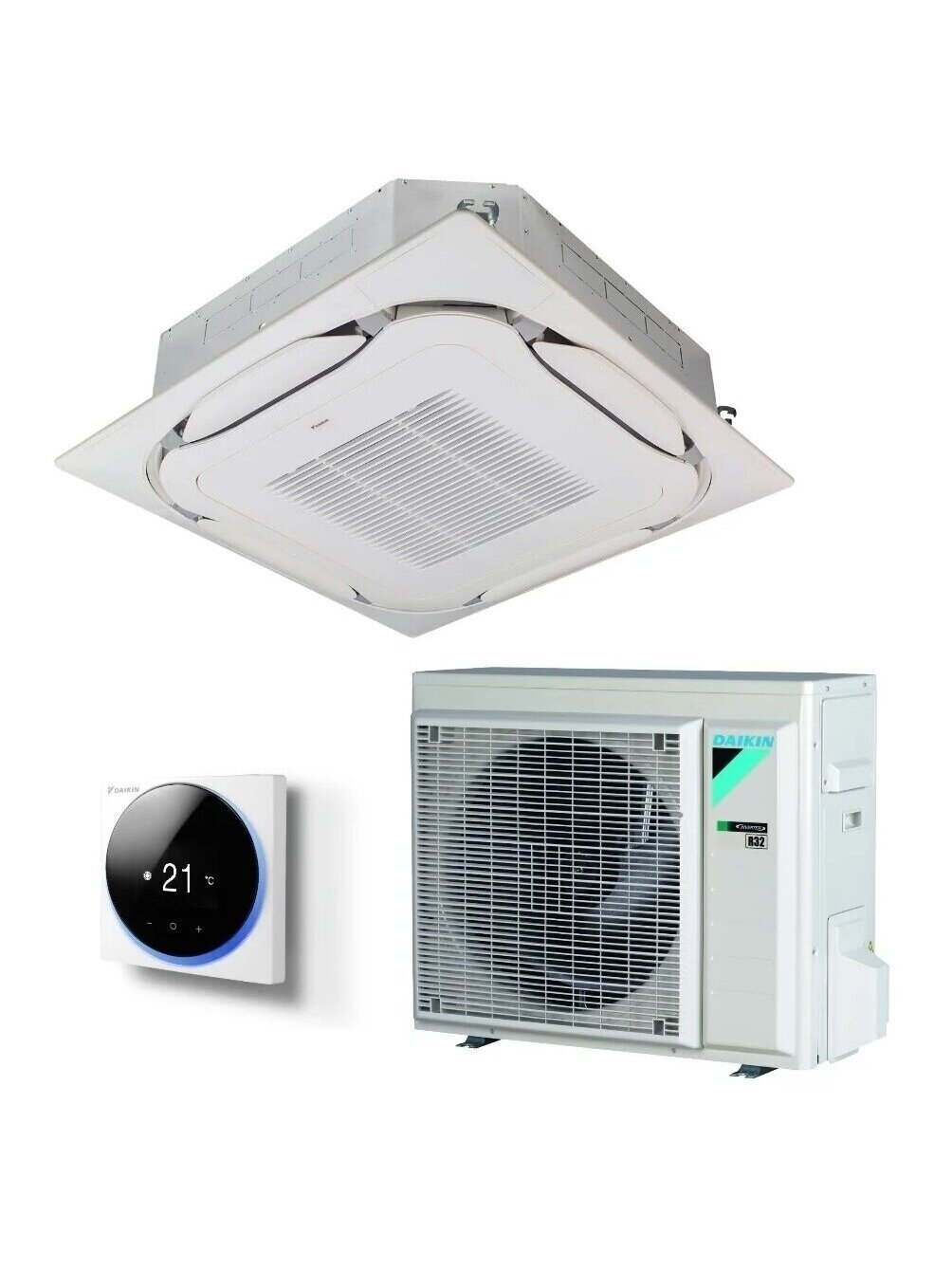 Daikin kasetinis oro kondicionierius Round Flow FCAG50B / RXM50R 5,0/6,0kW Daikin kasetinis oro kondicionierius Round Flow FCAG50B / RXM50R 5,0/6,0kW