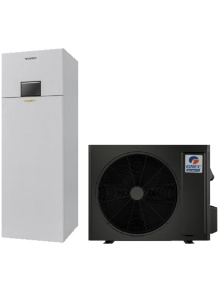 Gree šilumos siurblys oras-vanduo Versati IV Duo 10,2/10,2kW su 185 litrų talpa Gree šilumos siurblys oras-vanduo Versati IV Duo 10,2/10,2kW su 185 litrų talpa