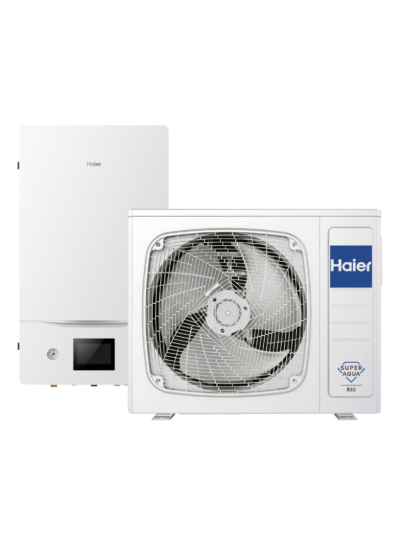 Haier šilumos siurblys oras-vanduo SUPER AQUA Split AW102SNCHA / HU102WAMNA 10kW