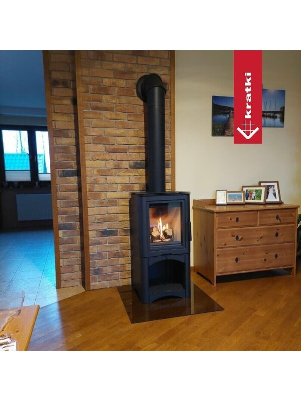 Kratki plieninė krosnelė K5 S/W 7kW 2