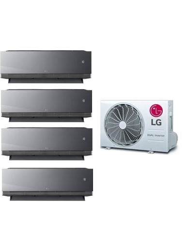 LG multisplit oro kondicionierius Dualcool AI Deluxe Black keturiems kambariams, juodas
