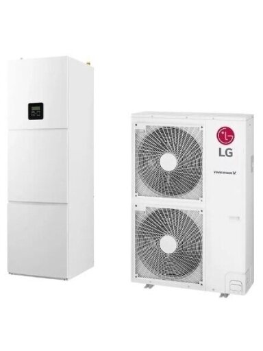 LG šilumos siurblys oras-vanduo Therma V Hydrosplit HU123MRB/HN1616Y 12,0kW su 200 litrų talpa