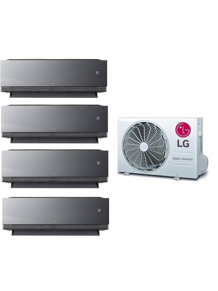 LG multisplit oro kondicionierius Dualcool AI Deluxe Black keturiems kambariams, juodas LG multisplit oro kondicionierius Dualcool AI Deluxe Black keturiems kambariams, juodas