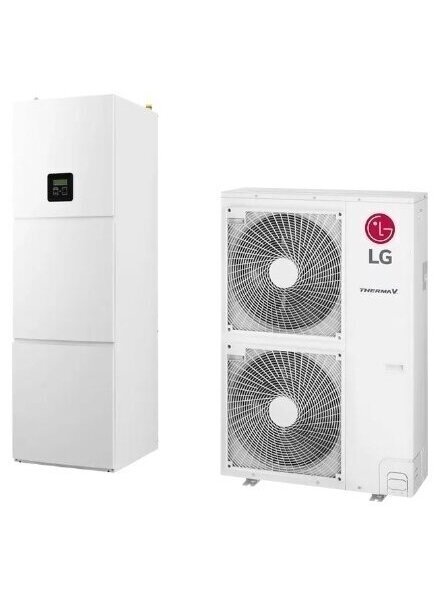LG šilumos siurblys oras-vanduo Therma V Hydrosplit HU123MRB/HN1616Y 12,0kW su 200 litrų talpa
