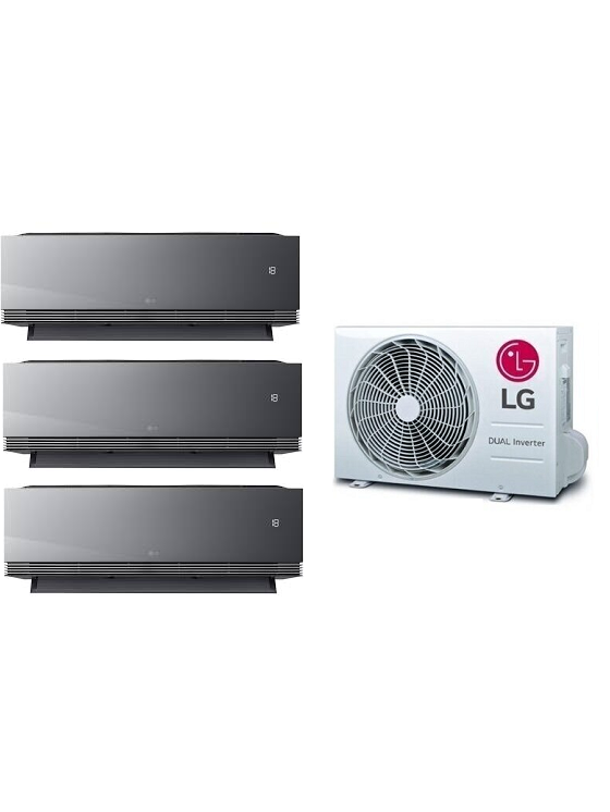 LG multisplit oro kondicionierius Dualcool AI Deluxe Black trims kambariams, juodas