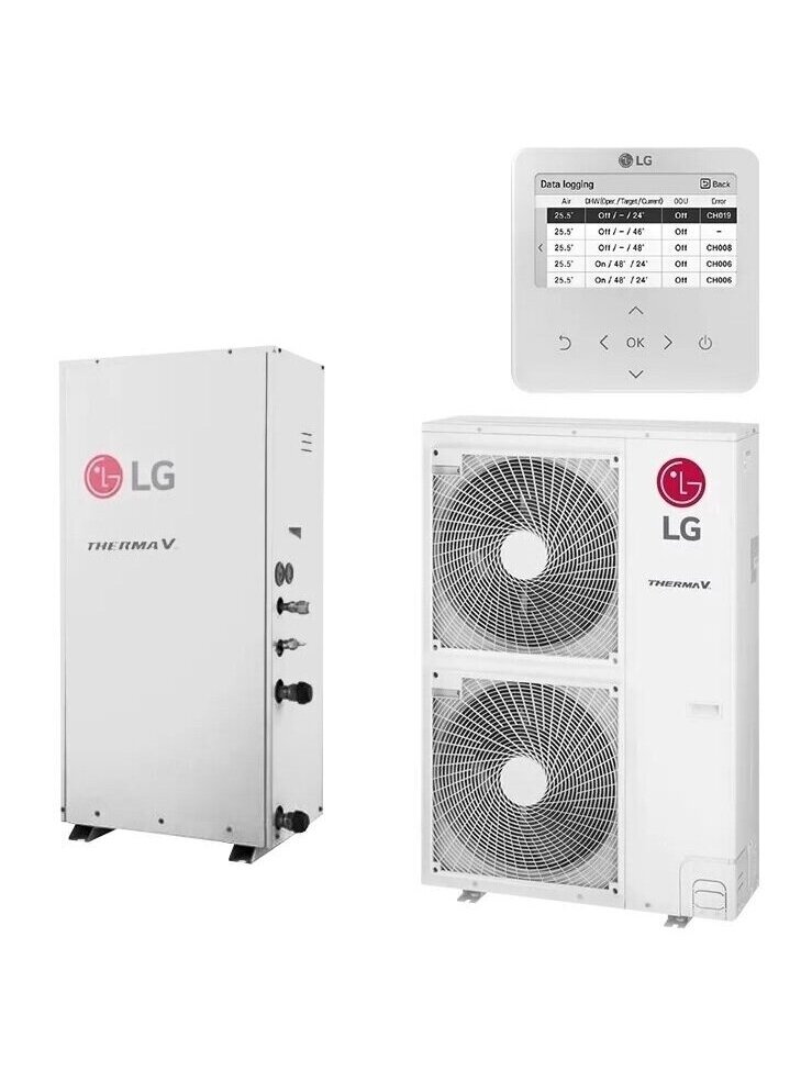 LG aukštatemperatūris šilumos siurblys oras-vanduo Therma V Split HU161HA.U33/HN1610H.NK3 16,0kW