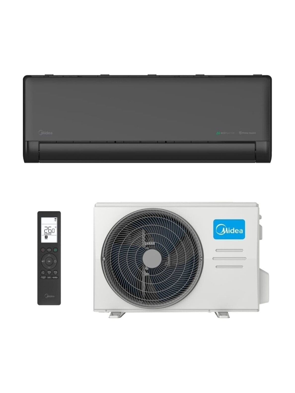 Midea šilumos siurblys oras-oras Solstice EZ 5.0/5.4kW, antracito spalva