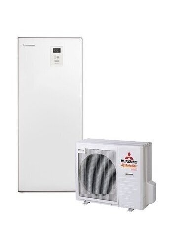 Mitsubishi Heavy Industries šilumos siurblys oras-vanduo HMA100-W / FDCW71VNX-A 9.5kW su 180 litrų talpa Mitsubishi Heavy Industries šilumos siurblys oras-vanduo HMA100-W / FDCW71VNX-A 9.5kW su 180 litrų talpa