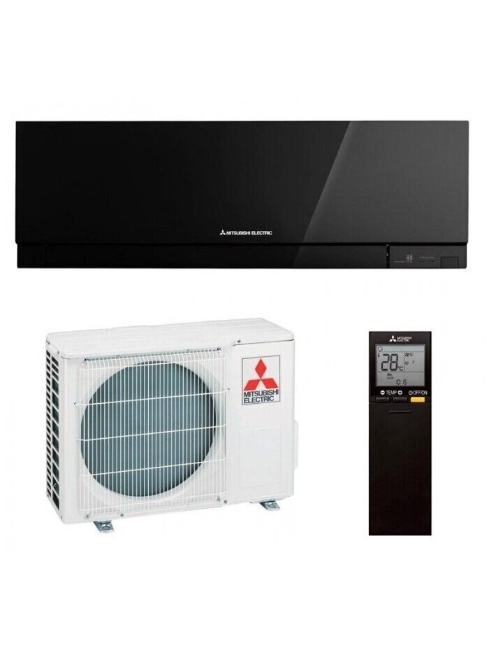 Mitsubishi Electric šilumos siurblys oras-oras MSZ-EF25VGKB/MUZ-EF25VG 2,5/3,2kW, juoda spalva