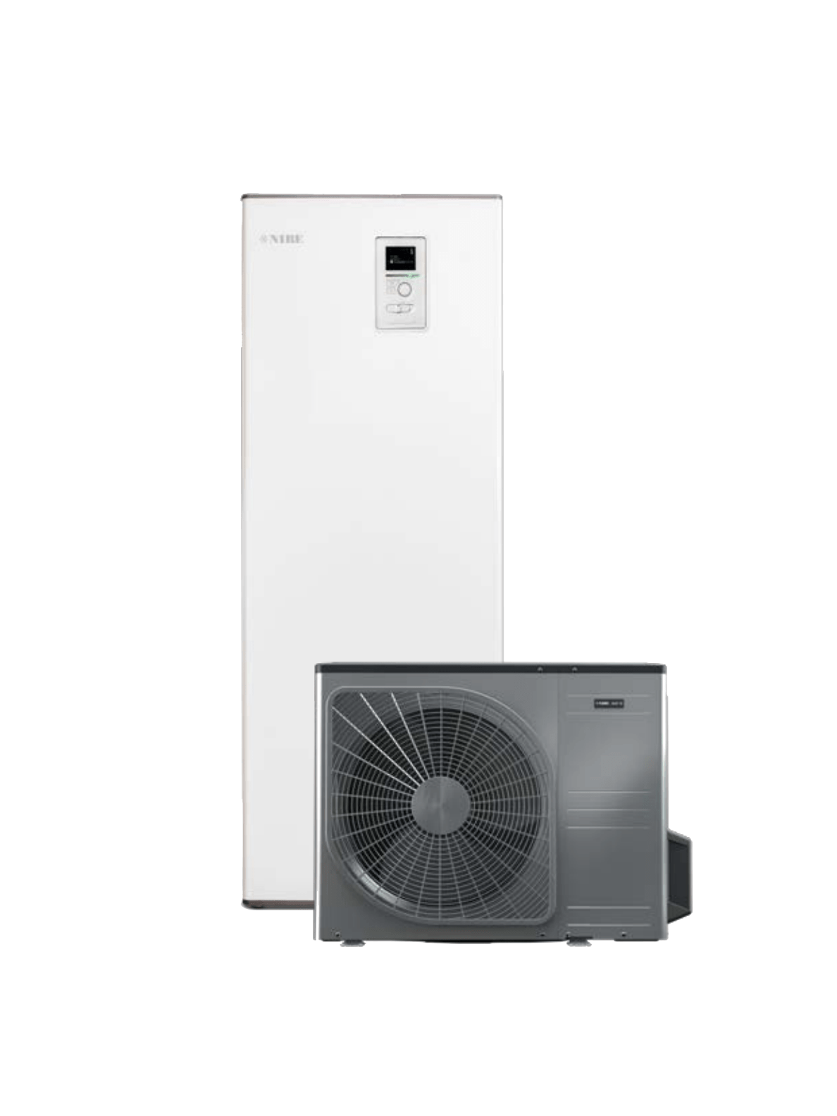 Nibe šilumos siurblys oras-vanduo AMS 20-6 + BA-SVM 20-200/6 E 6kW su 180 litrų talpa