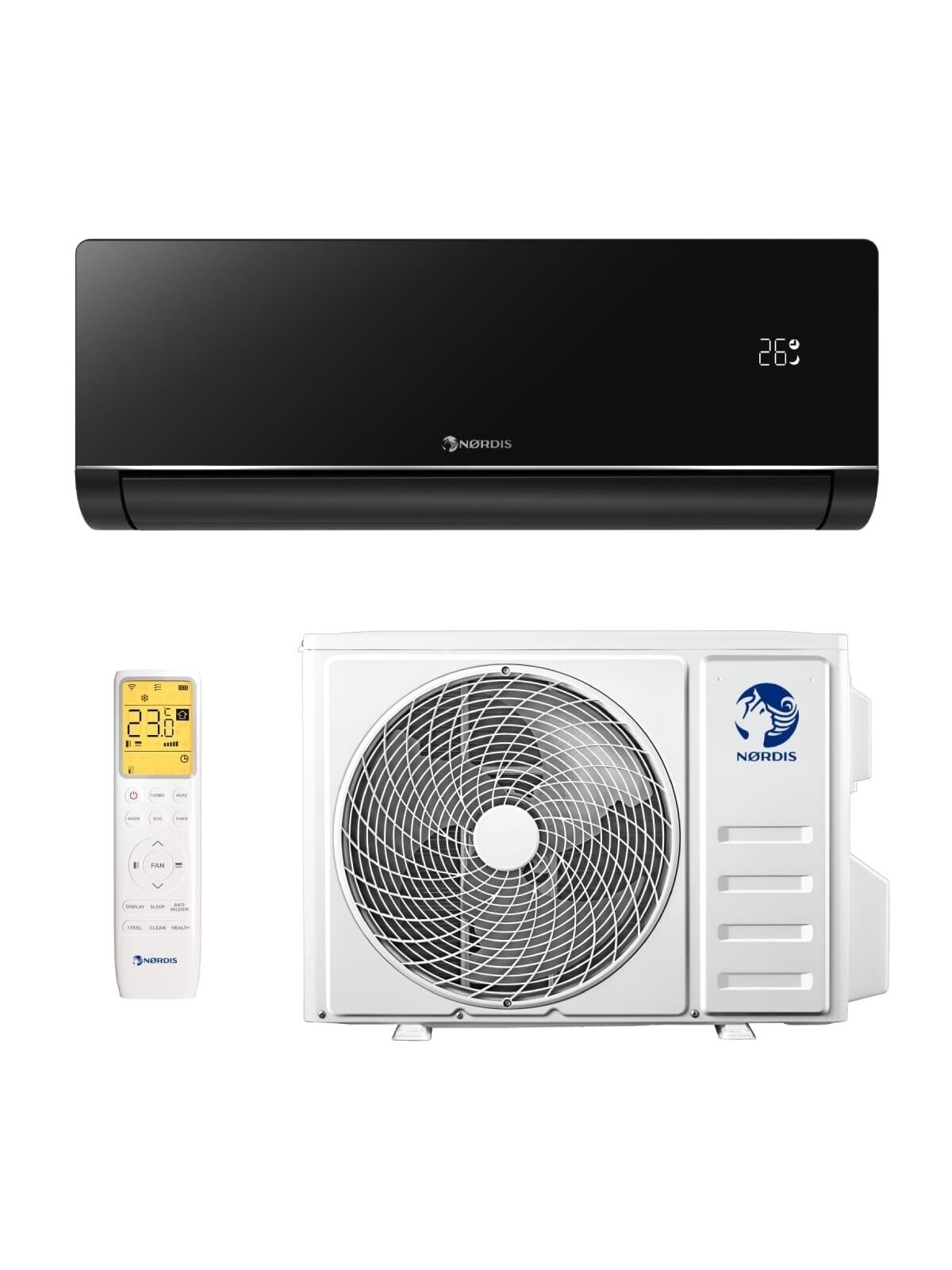 Nordis šilumos siurblys oras-oras Galaxy 3,58/3,9kW, juoda blizgi spalva