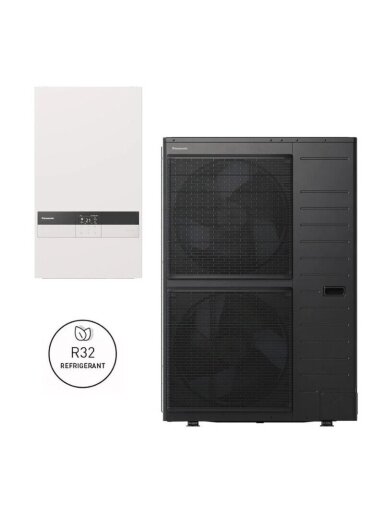 Panasonic šilumos siurblys oras-vanduo Bi-bloc K kartos WH-SDC09K3E8 / WH-UDZ09KE8 9kW Panasonic šilumos siurblys oras-vanduo Bi-bloc K kartos WH-SDC09K3E8 / WH-UDZ09KE8 9kW