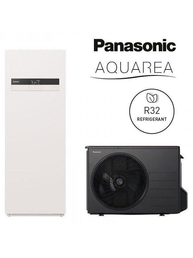Panasonic šilumos siurblys oras-vanduo Aquarea K kartos WH-ADC0309K3E5AN / WH-UDZ03KE5 3kW su 185 litrų talpa