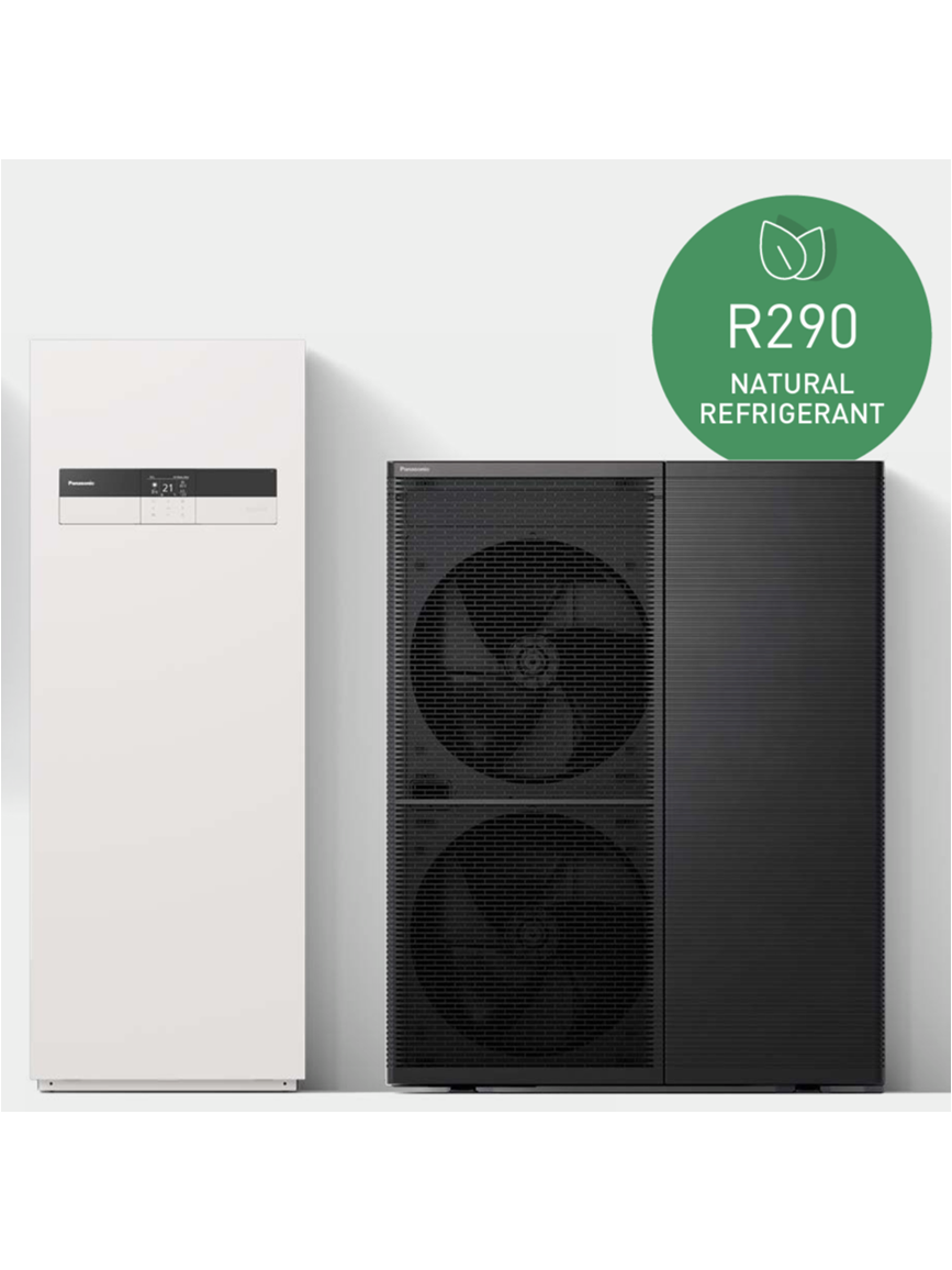 Panasonic šilumos siurblys oras-vanduo Aquarea T-CAP M kartos WH-ADC0316M9E8AN2 / WH-WXG12ME8 12kW su 185 litrų talpa Panasonic šilumos siurblys oras-vanduo Aquarea T-CAP M kartos WH-ADC0316M9E8AN2 / WH-WXG12ME8 12kW su 185 litrų talpa