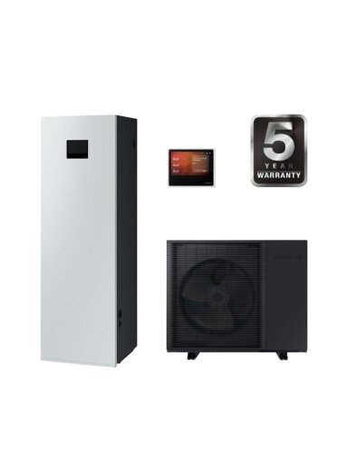 Samsung šilumos siurblys oras-vanduo Split AE200DNWSPG/EU+AE160DXEDGG/EU 16.0kW su 200 litrų talpa, trifazis