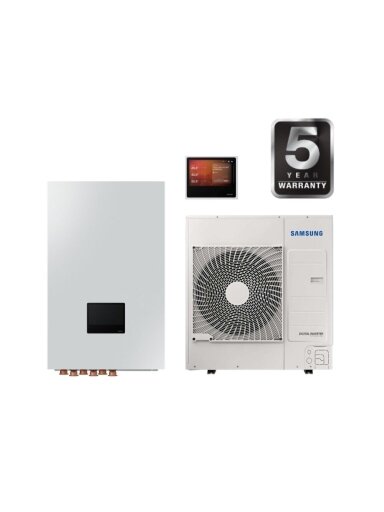 Samsung šilumos siurblys oras-vanduo Split Nordic AE160DNYSPG/EU+ AE090CXEDGG/EU 9kW, trifazis Samsung šilumos siurblys oras-vanduo Split Nordic AE160DNYSPG/EU+ AE090CXEDGG/EU 9kW, trifazis
