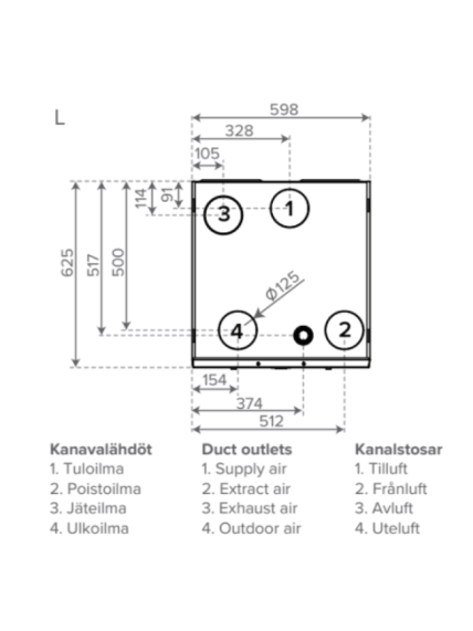 Vallox plokštelinis rekuperatorius 99 CFi Constant Flow 342 m3/val. 4
