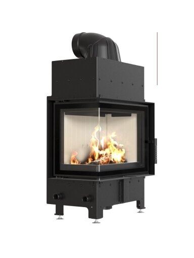 Kratki plieninis židinys Floki S L/BS 8,0kW, kampinis