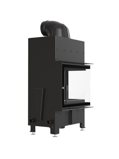Kratki plieninis židinys Floki S P/BS 8,0kW, kampinis