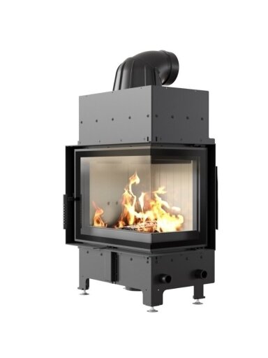 Kratki plieninis židinys Floki S P/BS 8,0kW, kampinis
