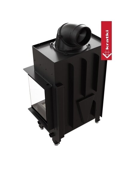 Kratki plieninis židinys Floki S P/BS 8,0kW, kampinis 4 Kratki plieninis židinys Floki S P/BS 8,0kW, kampinis 4