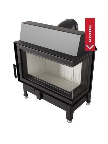 Kratki plieninis židinys Zibi 11 P/BS, 11kW 2