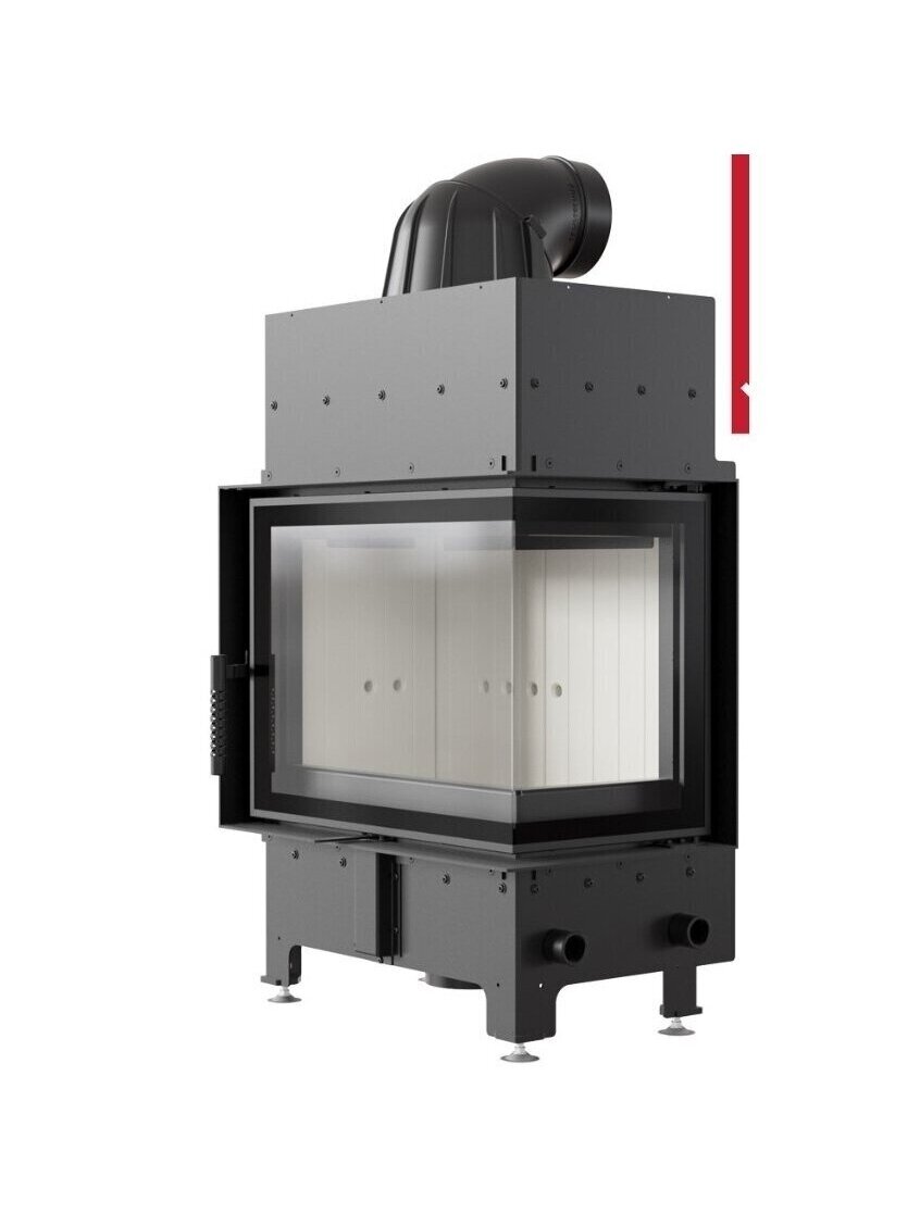 Kratki plieninis židinys Floki S P/BS 8,0kW, kampinis 3