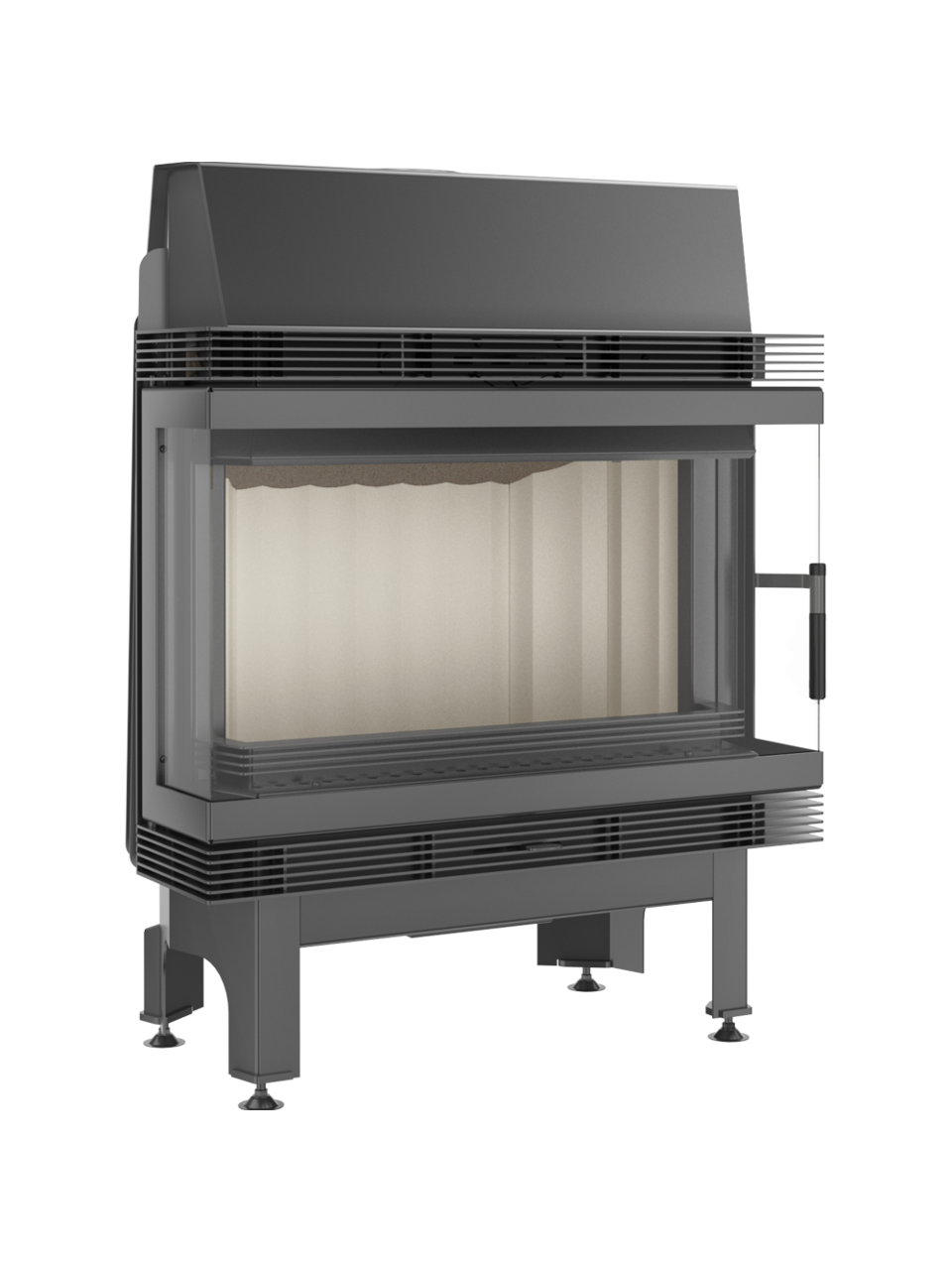 Kratki plieninis židinys Blanka 11 L/P BS 11,0kW 1