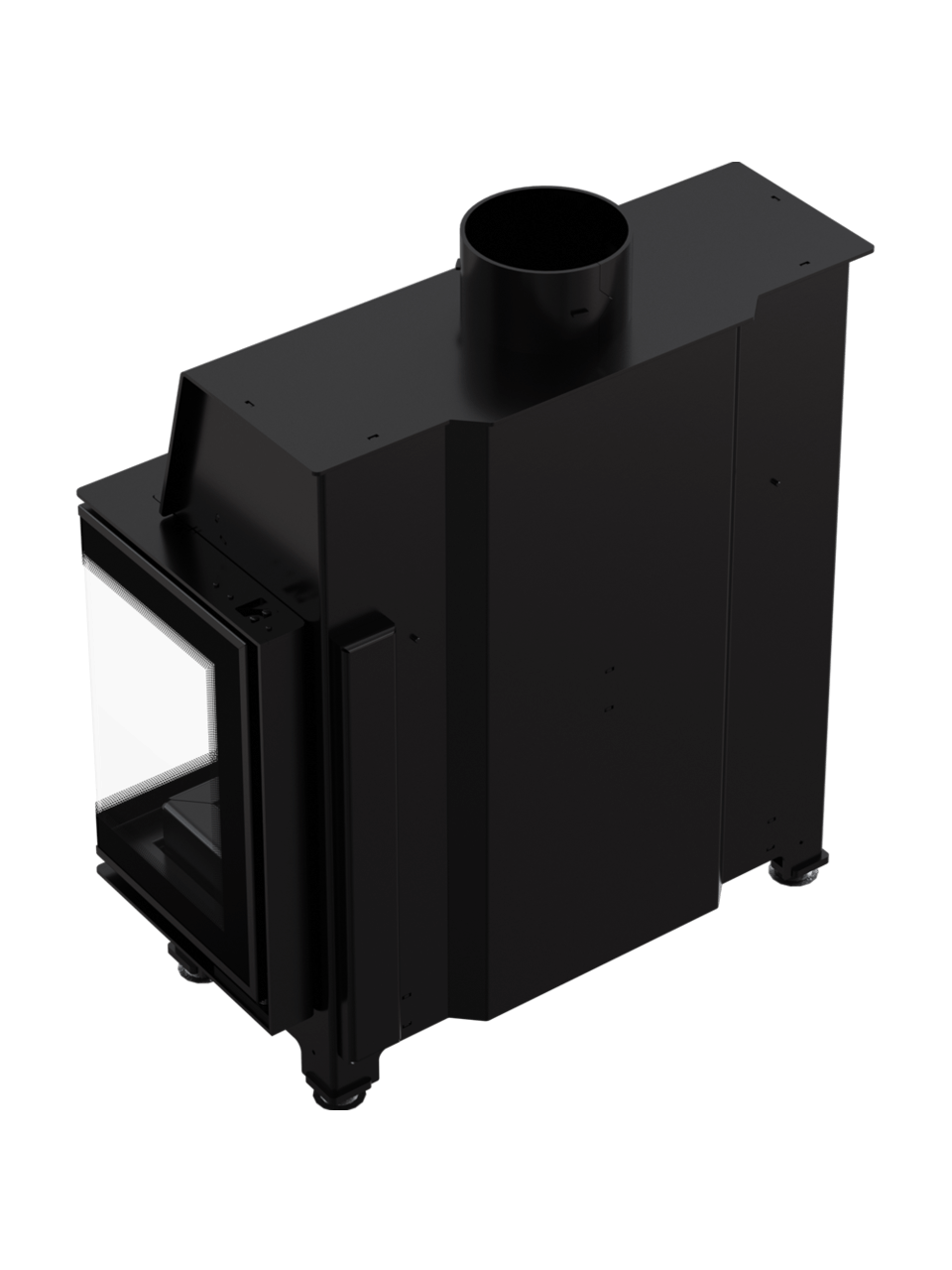 Kratki plieninis židinys Simple S P/BS, 6kW 3